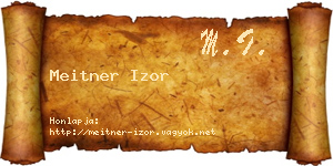 Meitner Izor névjegykártya